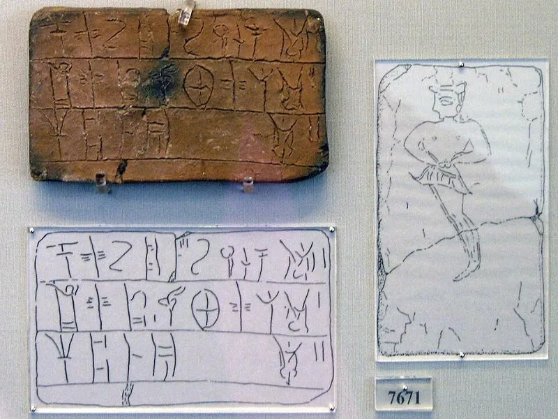 Linear B script