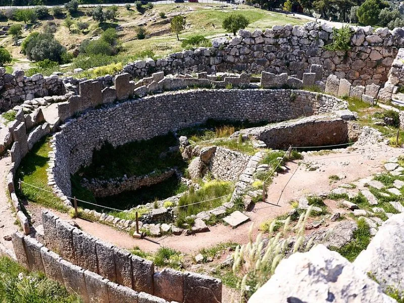 Grave Circle A in Mycenae