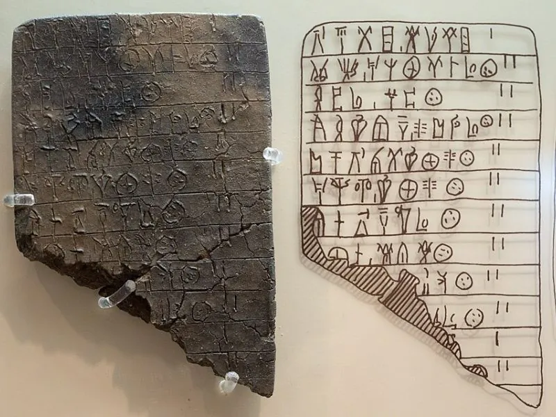 Linear B script